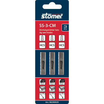 Набор пилок для лобзика Stomer SS-3-CM